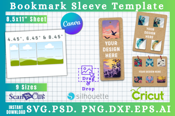 Download Bookmark Sleeve Display Cards Template - Car Collection