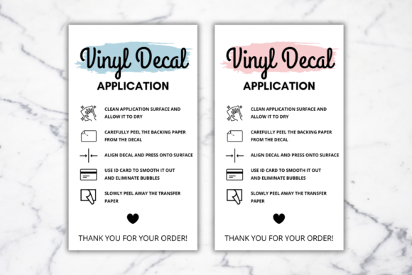 Download Vinyl Decal Instructions Care Card - Car Collection