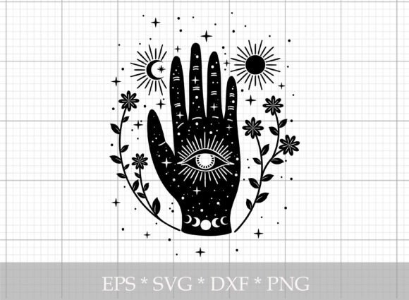 Download Mystical Hand Silhouette SVG - Silhouette Collection