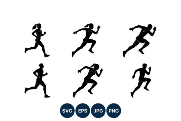 Download Runner Silhouettes Vector Art - Silhouette Collection
