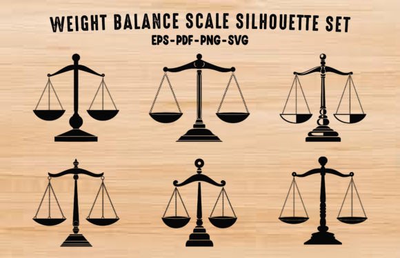 Download Weight Balance Scale Silhouette Bundle - Silhouette Collection