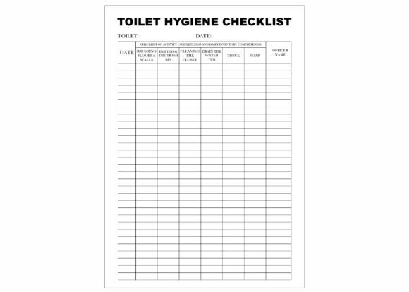 Download Toilet Cleanliness Checklist Table - Cleanliness Collection