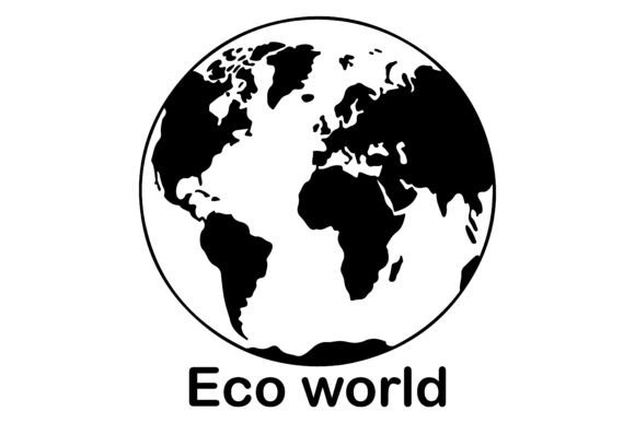 Download Black Eco World Silhouette Vector 4 - Silhouette Collection